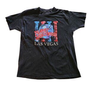 Vintage 90s Planet Hollywood Las Vegas T-Shirt Black Made In USA Mens Large